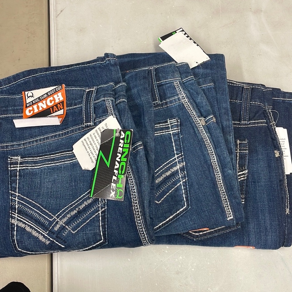 3 pair of 30x34 cinch jeans mens nwt